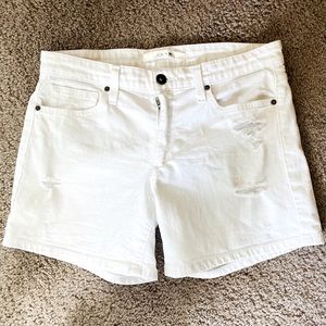 Joe’s Jeans White Distressed Shorts W26